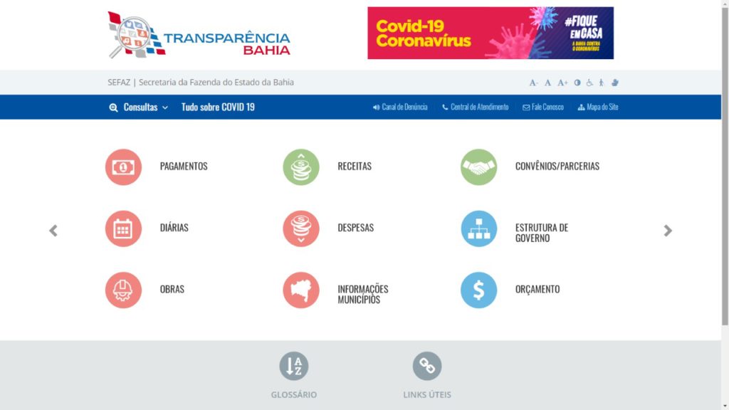 Novo portal do Governo do Estado amplia transparência durante pandemia