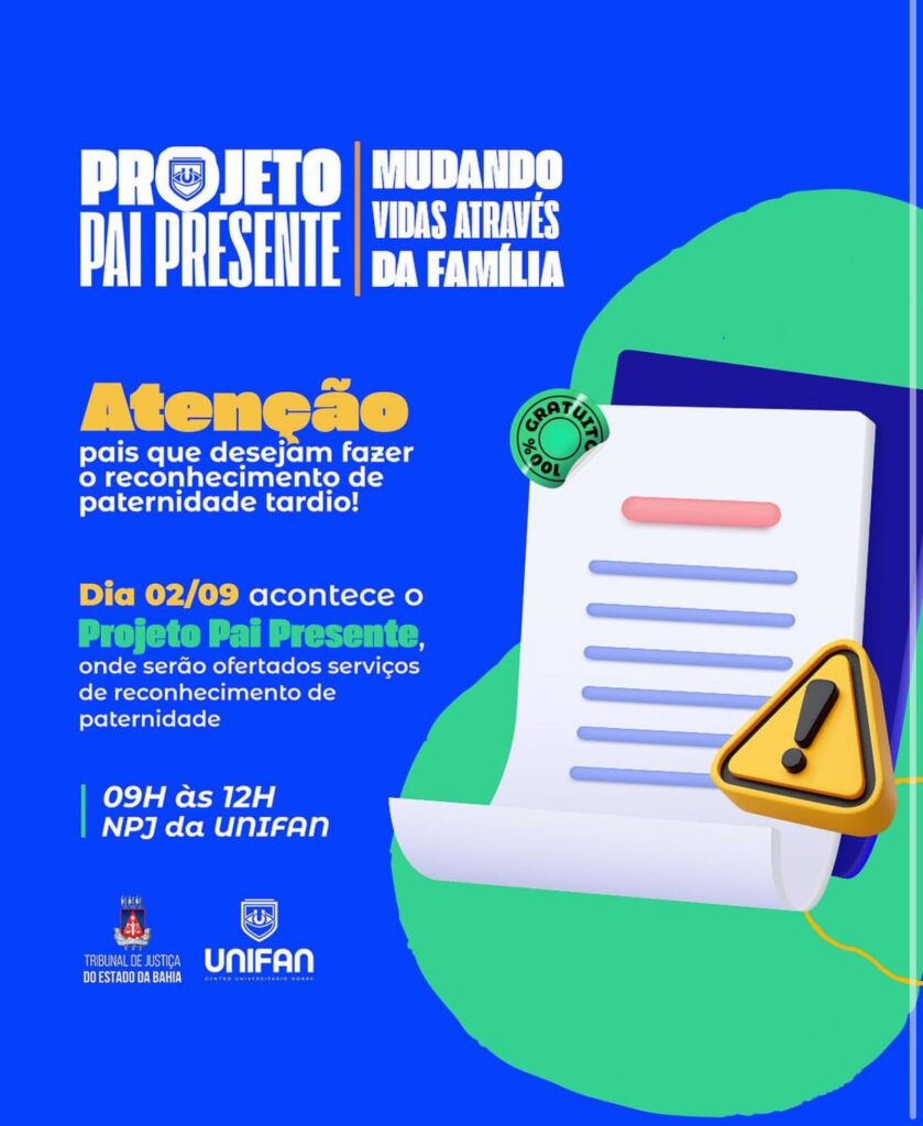 UNIFAN e Conselho Nacional de Justiça promovem projeto de reconhecimento de paternidade