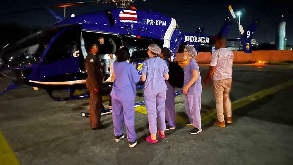 Doação de Órgãos: Coração é captado no Hospital Clériston Andrade e transportado por aeronave para transplante em Salvador