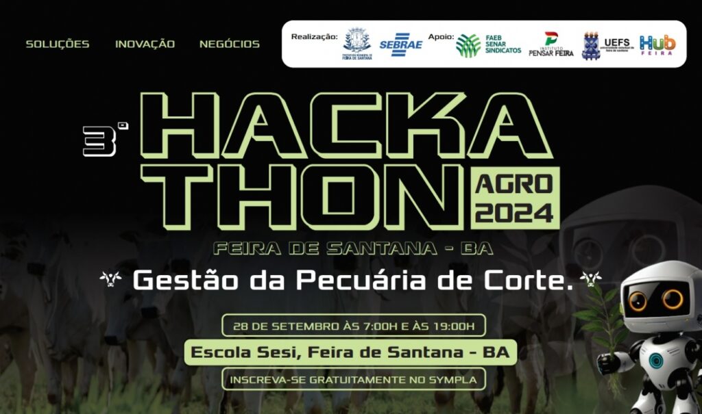 Hackathon Agro busca desenvolver soluções tecnológicas no próximo dia 28 em Feira de Santana